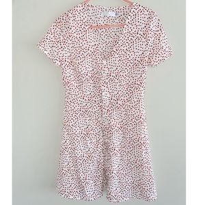 Missguided white casual button up dress.